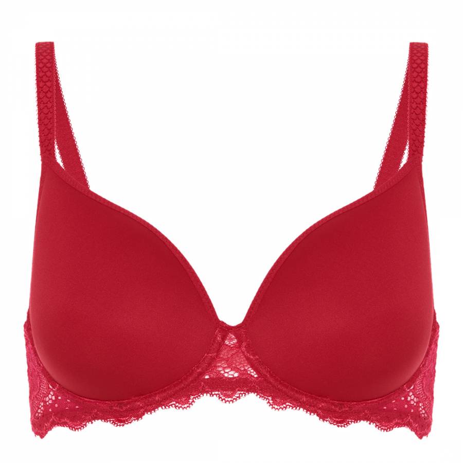 Red Caresse 3D Spacer Shaped Underwired Bra