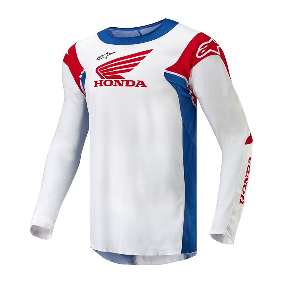 Alpinestars Honda Racer Iconic Jersey White Bright Blue Bright Red Size L