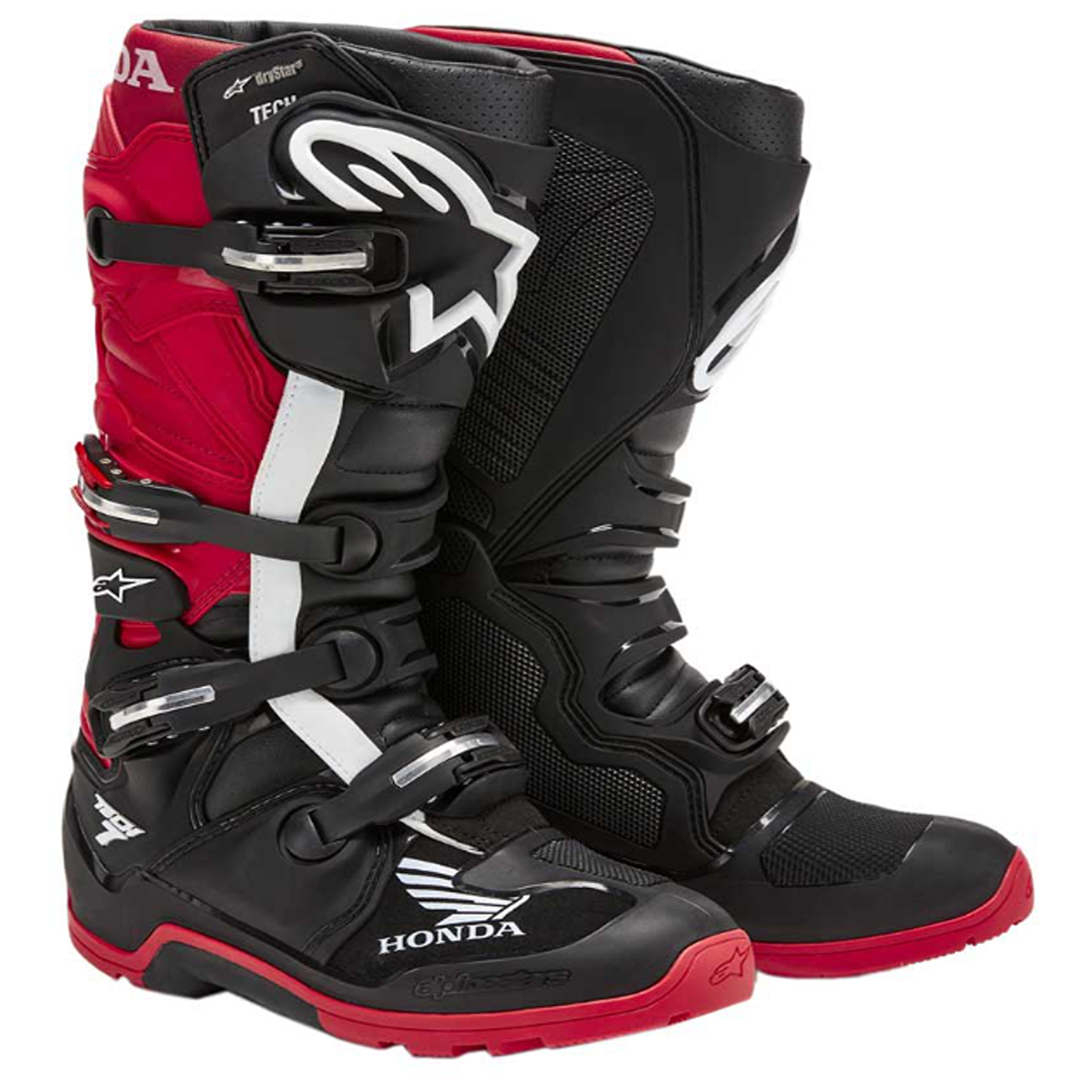 Alpinestars Honda Tech 7 Enduro Drystar Boots Black Bright Red Size US 5