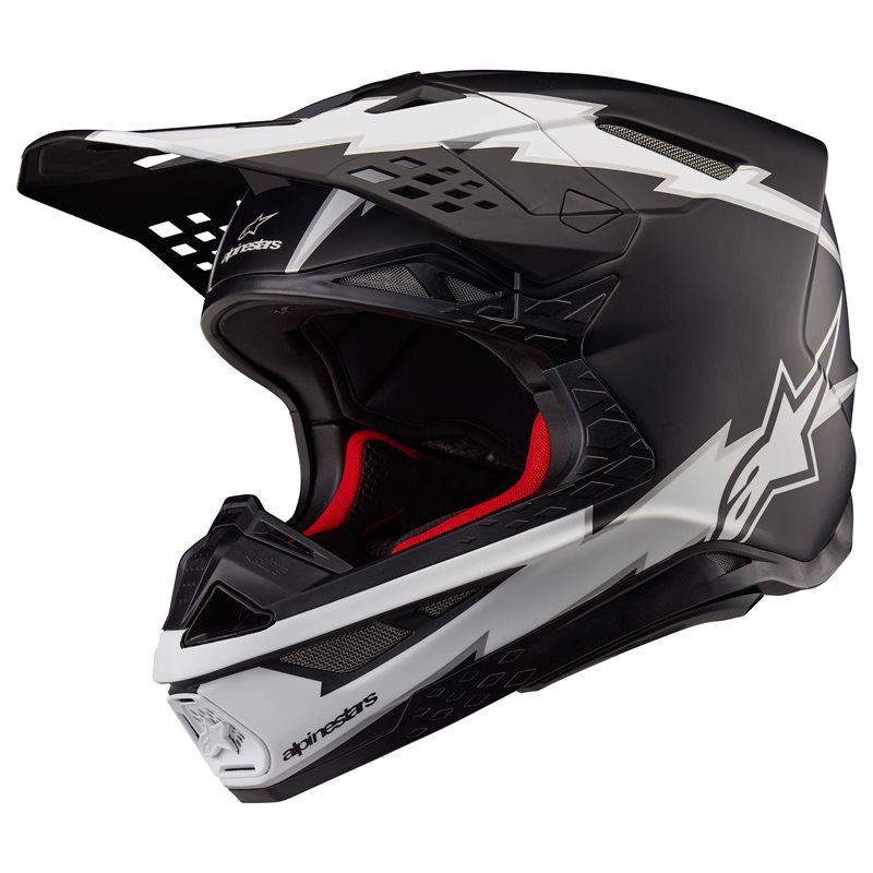 Alpinestars Supertech S-M10 Ampress Helmet Ece 22.06 Black White Matt Size L