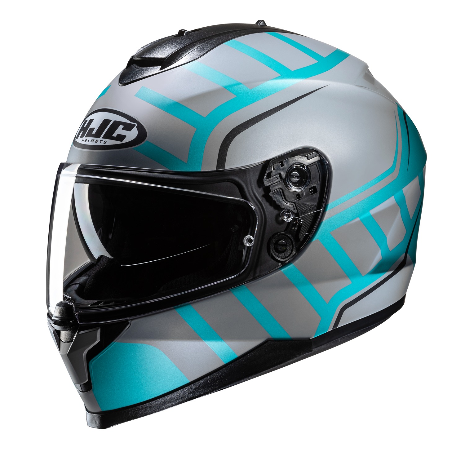 HJC C70N Holt Grey Blue Full Face Helmet Size S