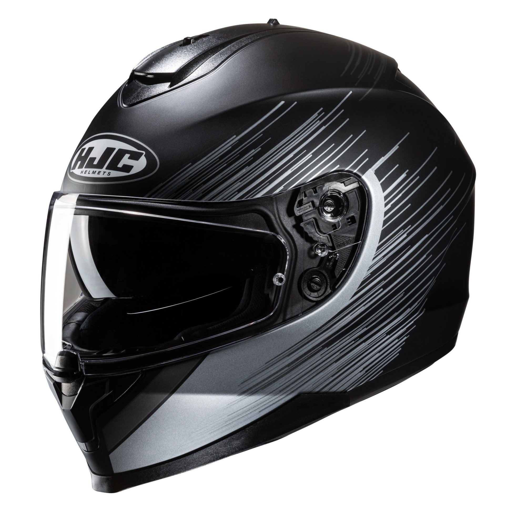 HJC C70N Sway Black White Full Face Helmet Size L