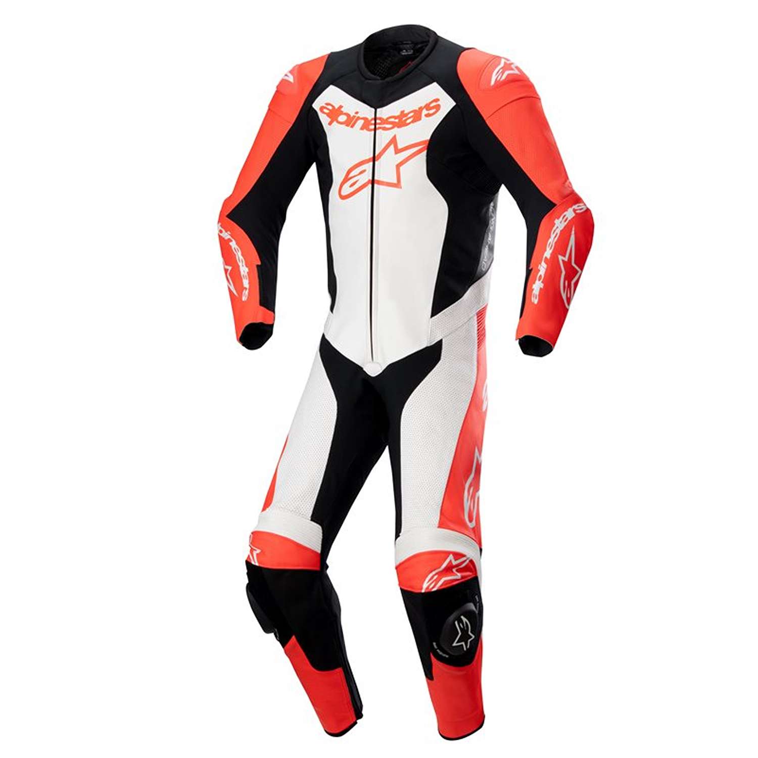 Alpinestars Gp Force Lurv 1Pc Leather Suit Red Fluo White Black Size 48