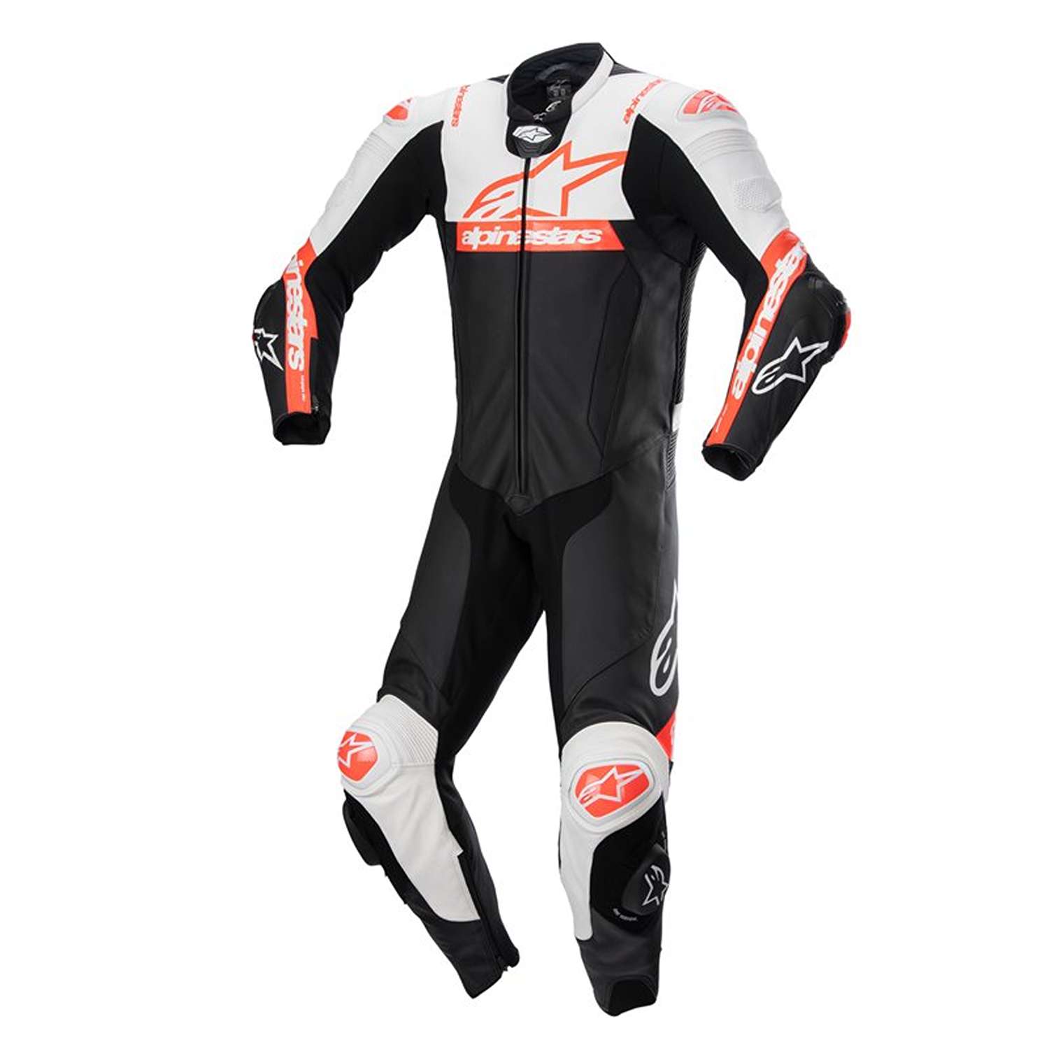 Alpinestars Missile V2 Ward 1Pc Leather Suit Black White Red Fluo Size 48