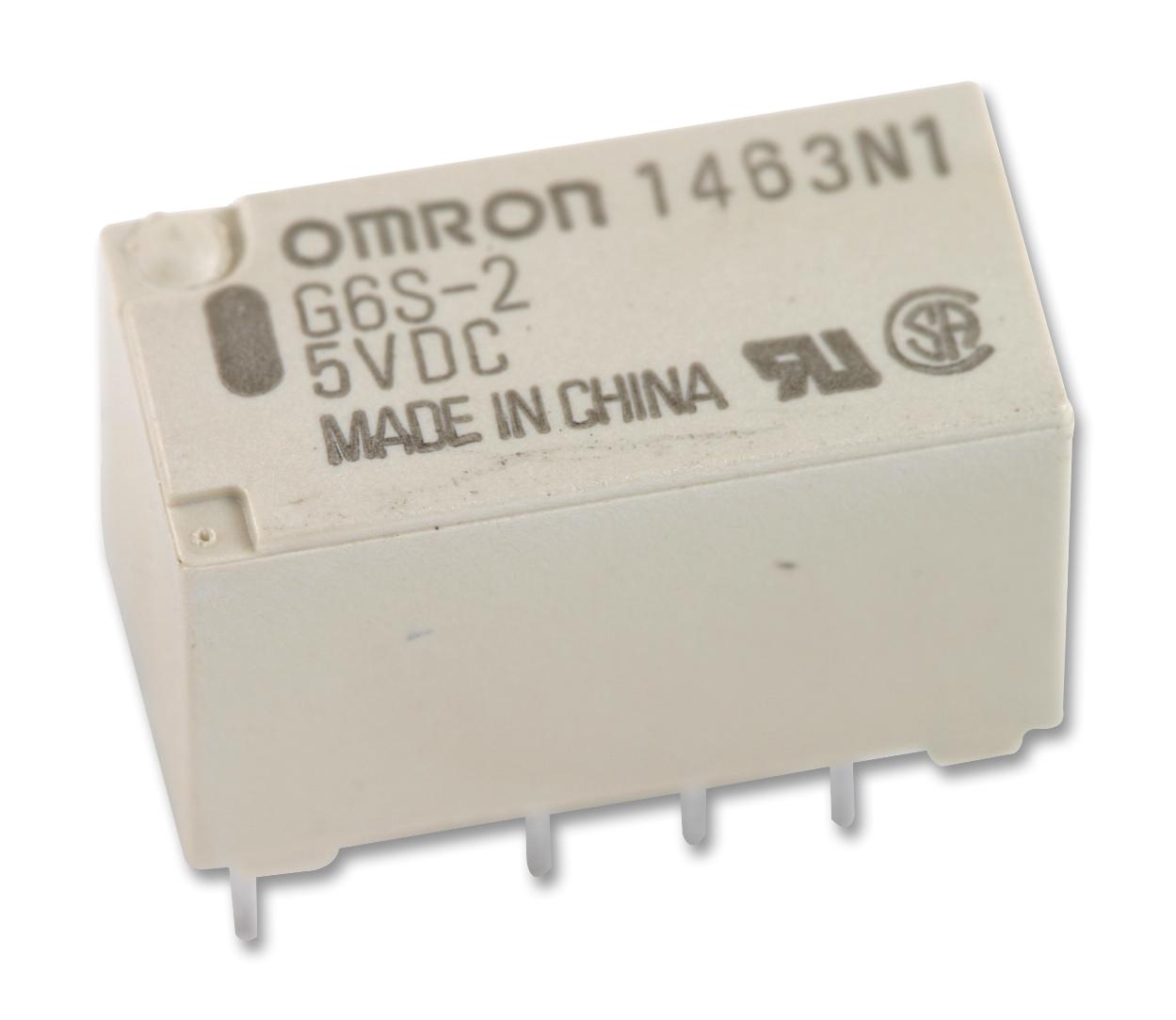 Omron G6S-2 Dc4.5 Signal Relay, Dpdt, 4.5Vdc, 2A, Tht