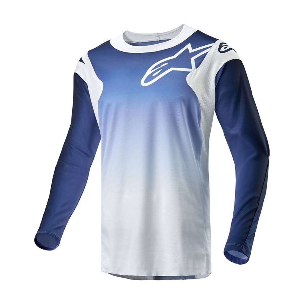 Alpinestars Racer Hoen Jersey White Dark Navy Light Blue Size L