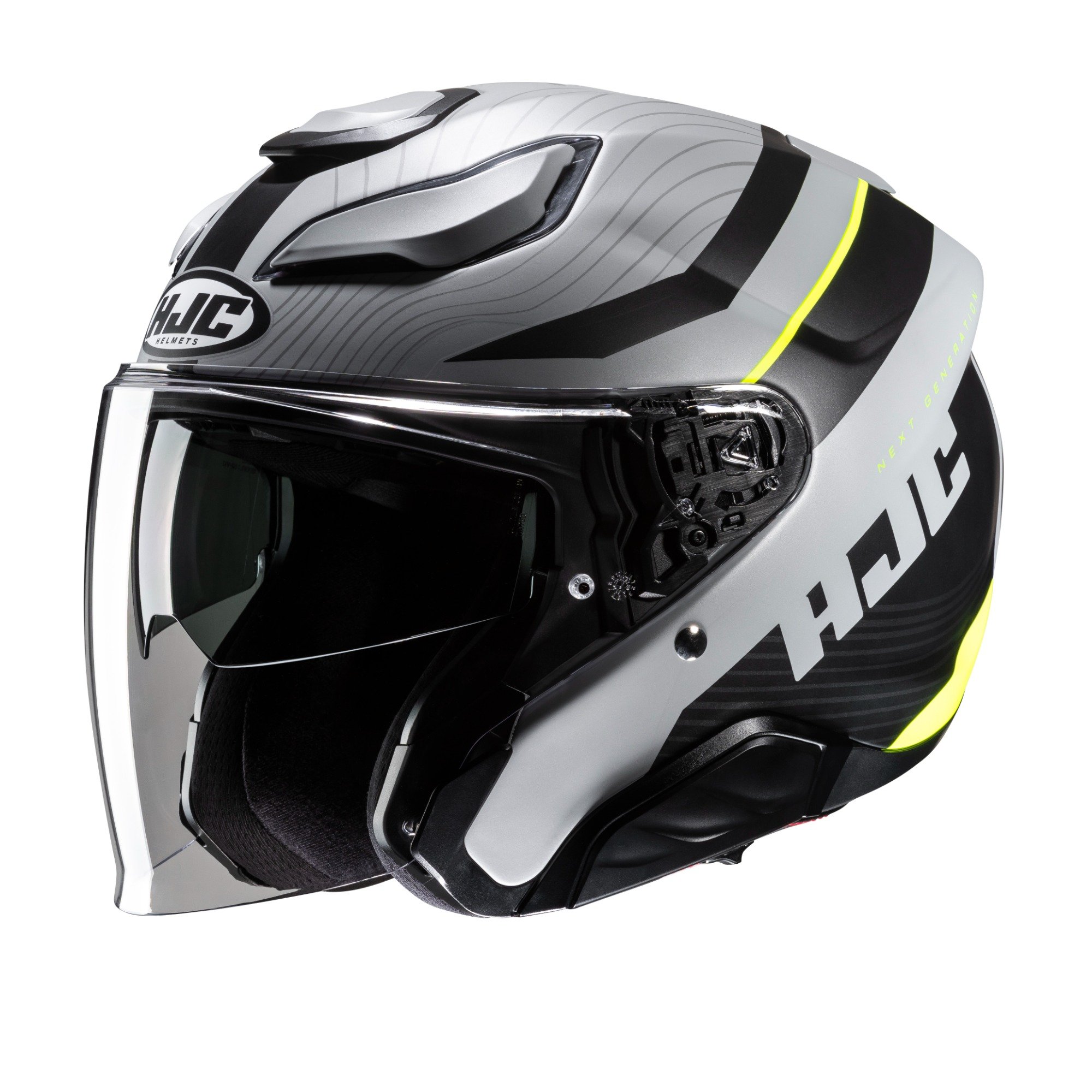 HJC F31 Naby Black Grey Jet Helmet Size M