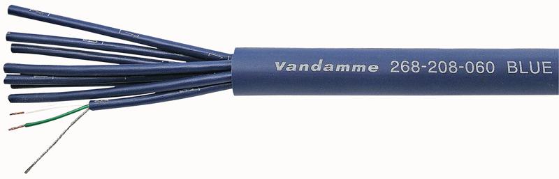 Van Damme 268-208-060 Cable, Audio, Blue Series, 8 Pair, Per M
