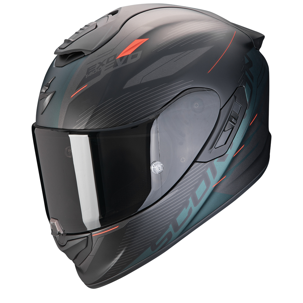 Scorpion EXO-1400 Evo II Air Luma Matt Black Green Full Face Helmet S