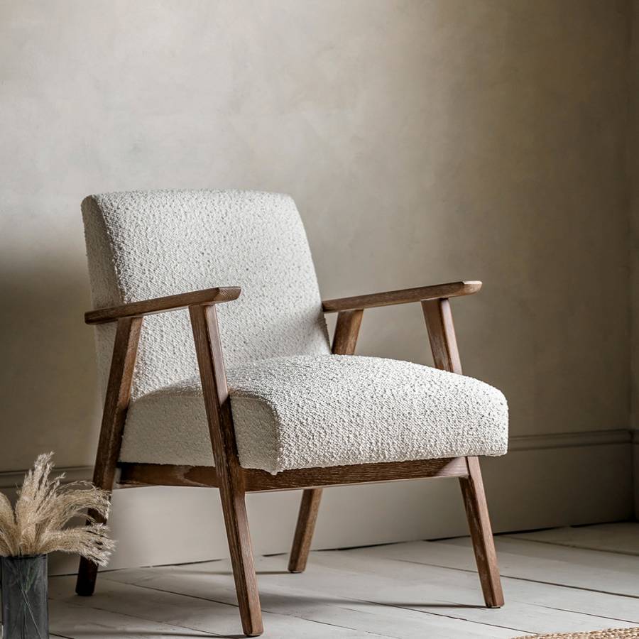 Fowey Armchair Cream Boucle