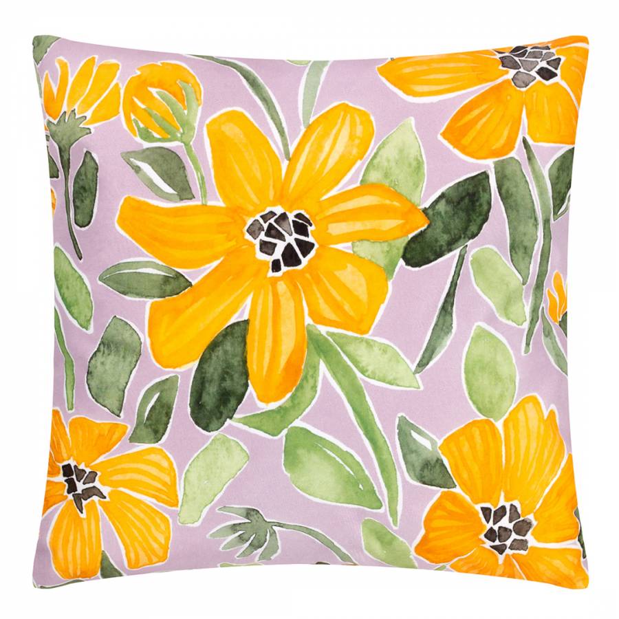 Flowers 43x43cm Outdoor Cushion Lilac/Orange