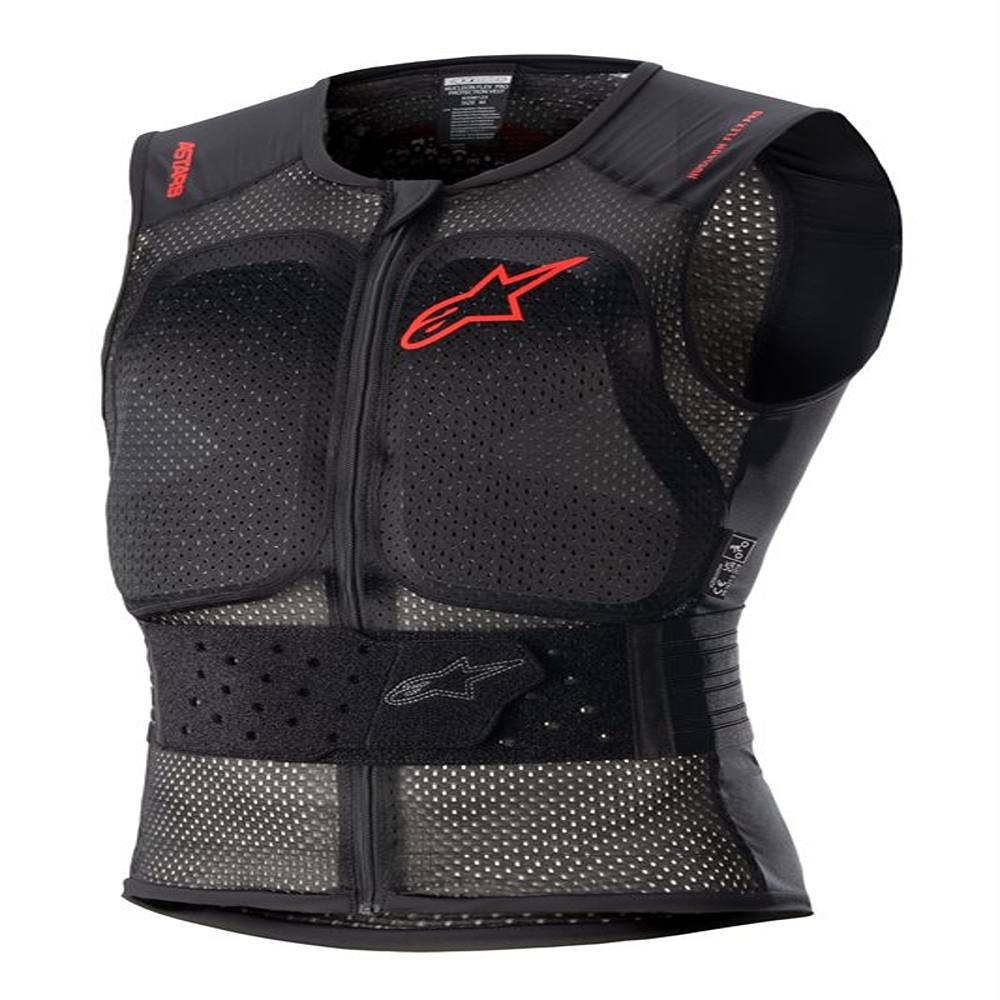 Alpinestars Nucleon Flex Pro Protection Vest Transparent Smoke Red Black Size XS