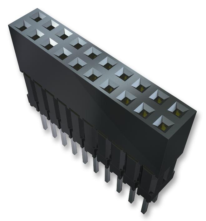 Samtec Esq-120-23-G-S Socket, 2.54mm, Vertical Tht, 20Way