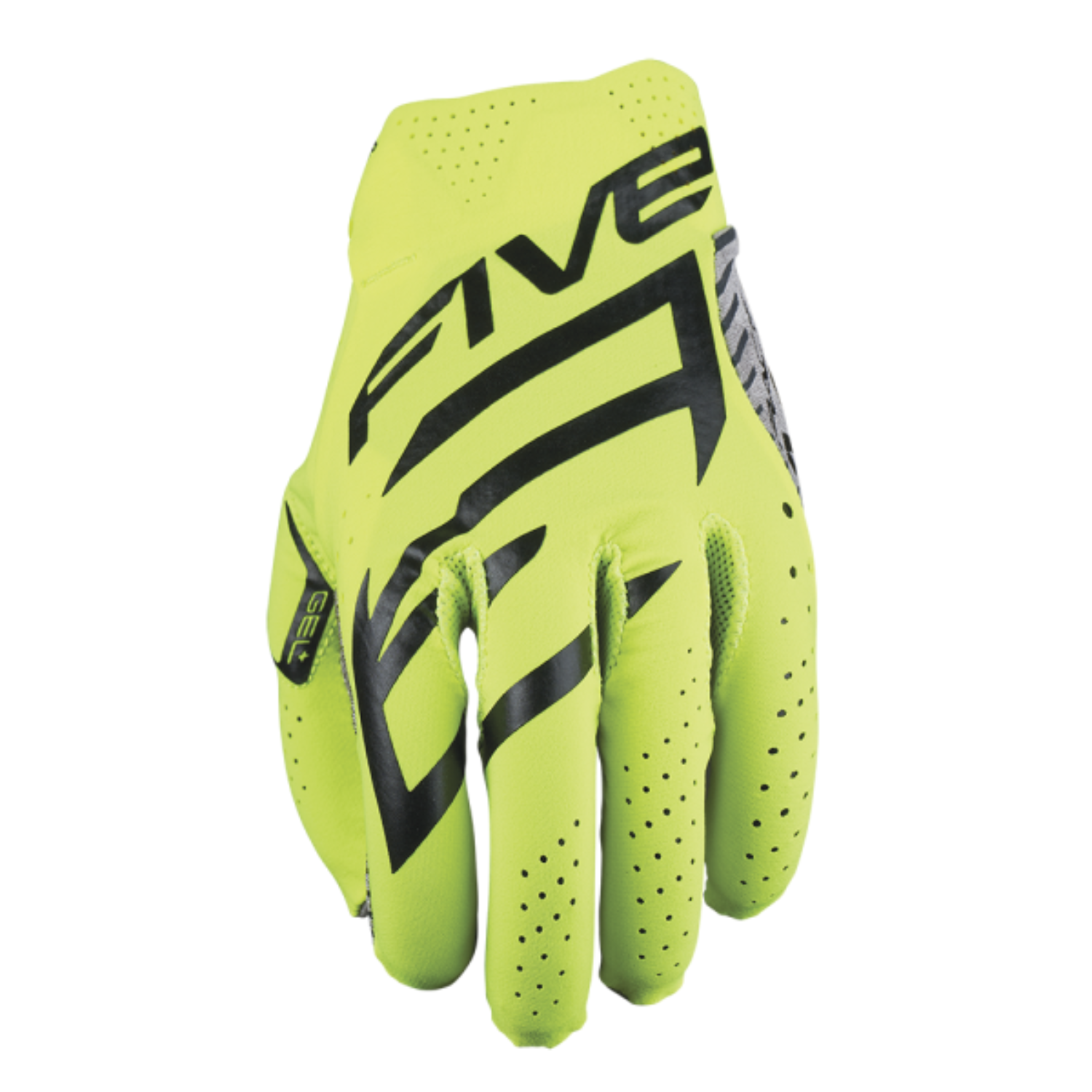 Five MXF Race Gloves Fluorescent Yellow Size L