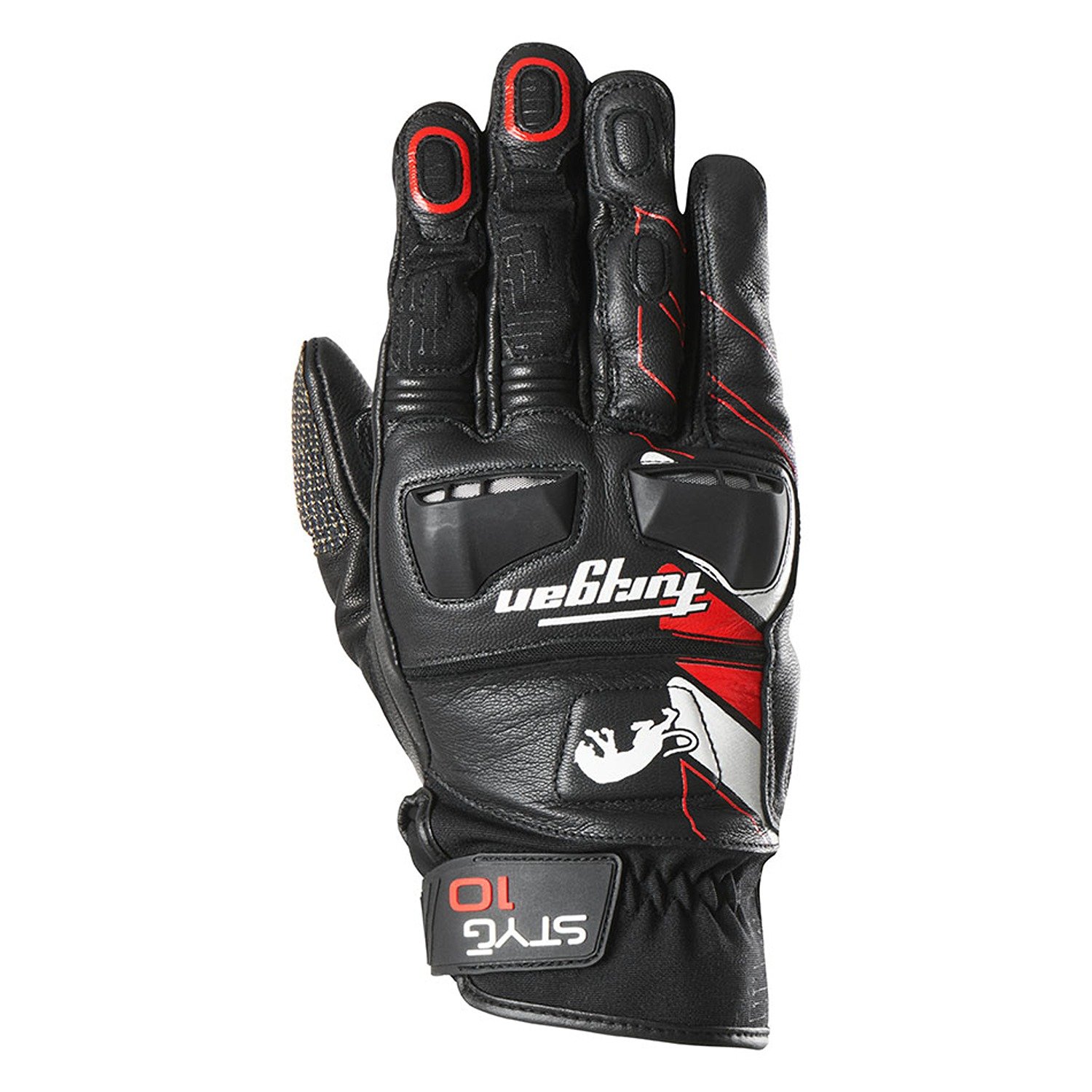 Furygan Styg10 Gloves Black White Red Size 3XL