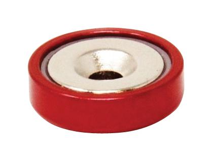 Eclipse Magnetics E1104/neo/r/f Pot Magnet, 40mm X 7.8mm, Neodymium, Red