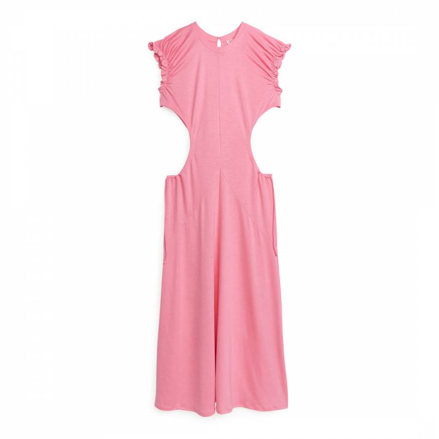 Pink Jersey Cut-out Dress