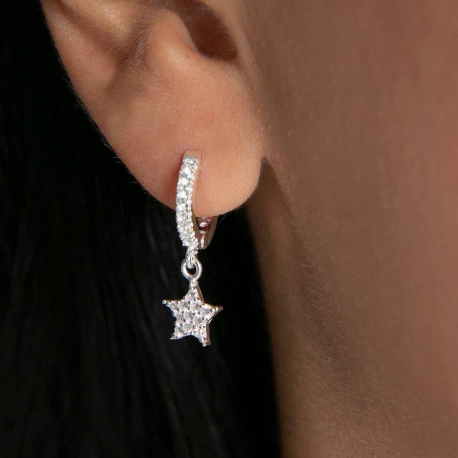 Silver Stars Earring