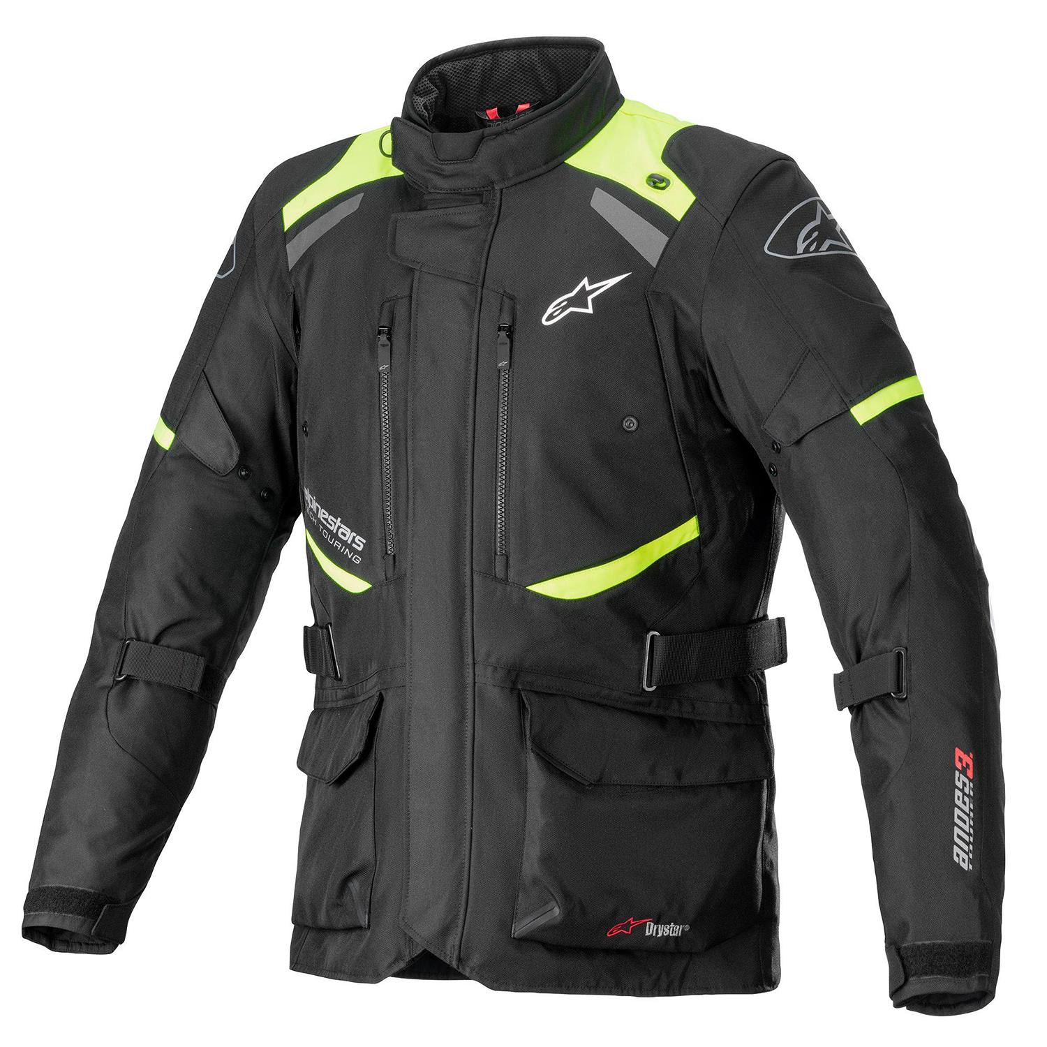 Alpinestars Andes V3 Drystar Jacket Black Yellow Fluo Size S