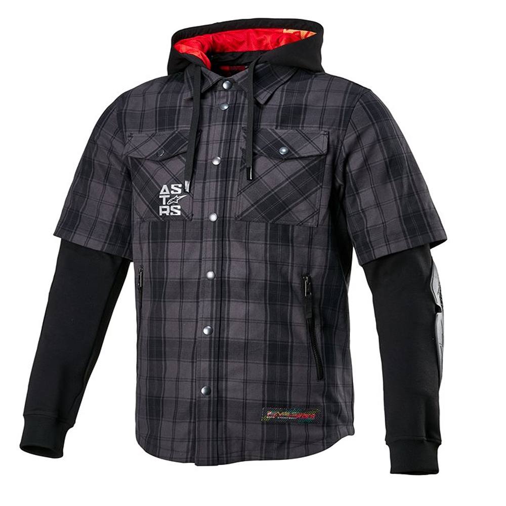 Alpinestars MO.ST.EQ Tartan Shirt Tar Gray Black Size S