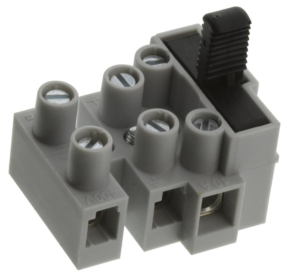 Metway Electrical Industries 503Si03E Terminal Block, Fused, 3Pos