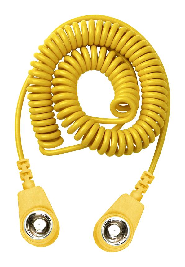 Desco Europe/vermason 230130 Ground Cord, 1Mohm, Yellow, 1M, Socket