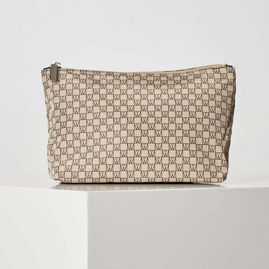 Beige Travel Toiletry Pouch