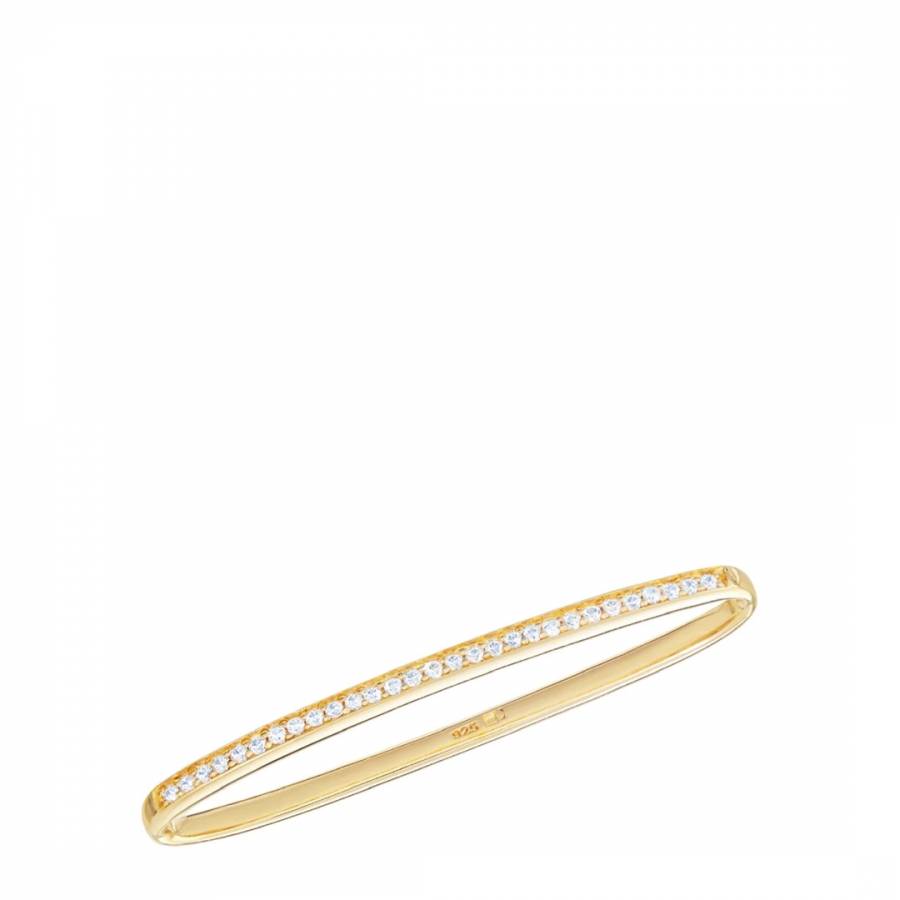Gold Halo Cuff with White Stones
