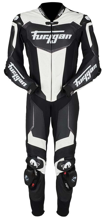 Furygan 6545-143 Leather Suit Overtake Black White Size 50