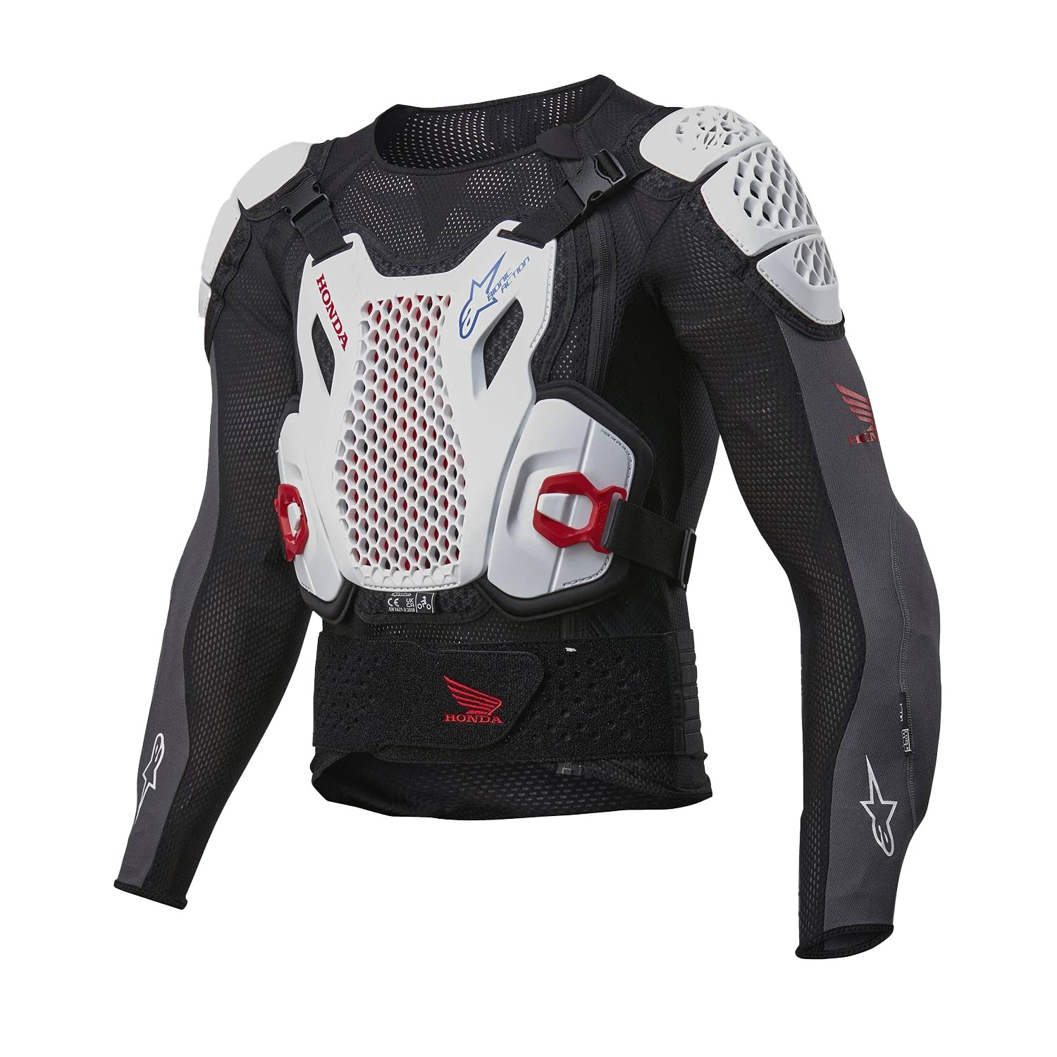 Alpinestars Honda Bionic Plus V2 Protection Jacket Black White Blue Bright Red Size L