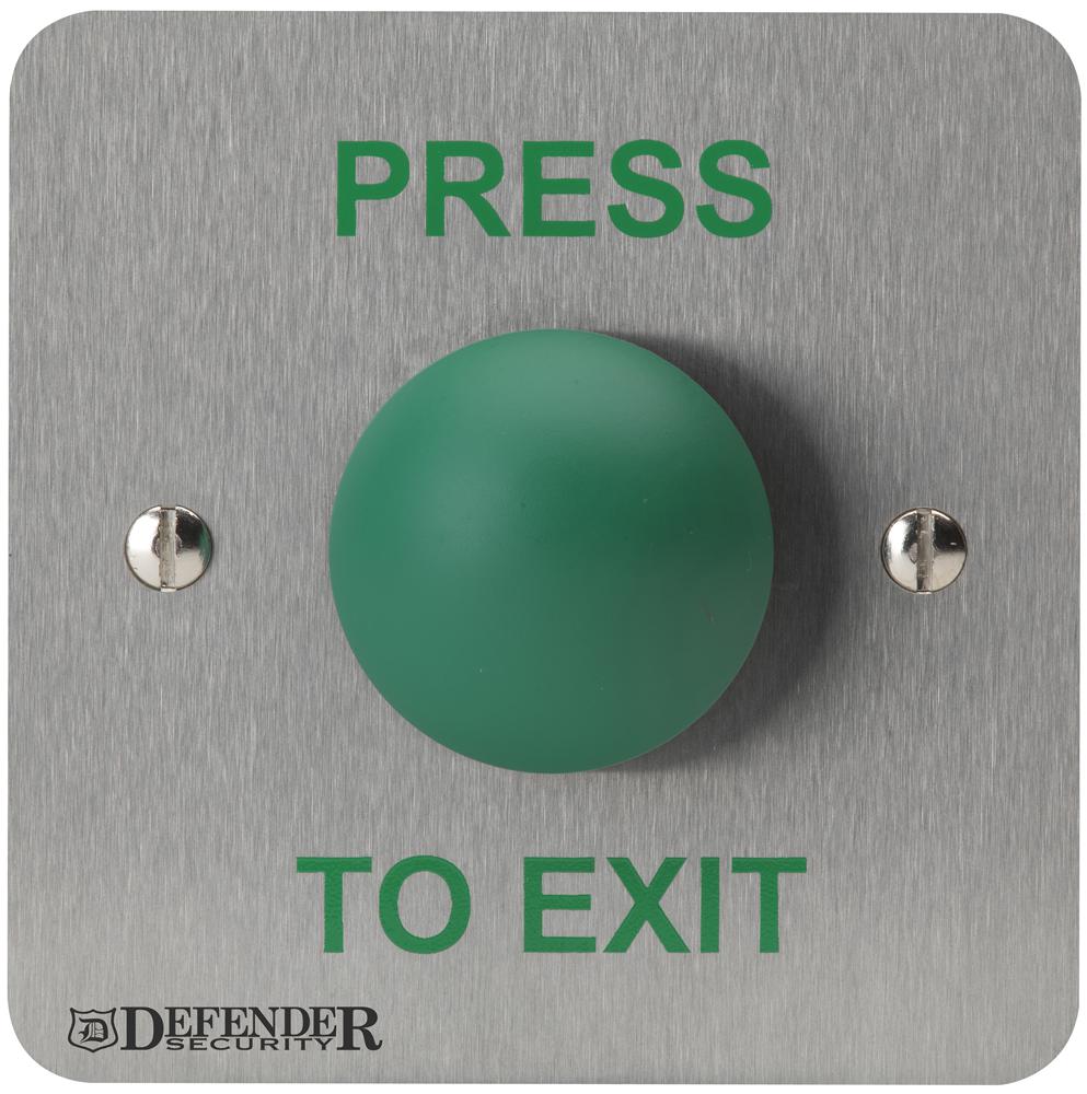 Defender Security Def-0657-1Pte Green Dome Press To Exit Button