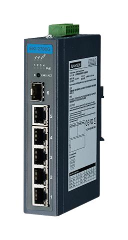 Advantech Eki-2706G-1Gfpi-Bu Ethernet Switch, Vdc, 6Port, 110Km
