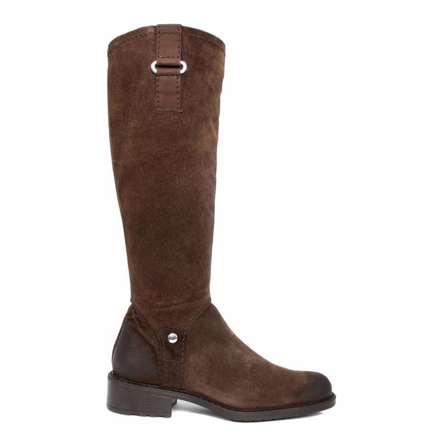 Brown Suede Long Boots