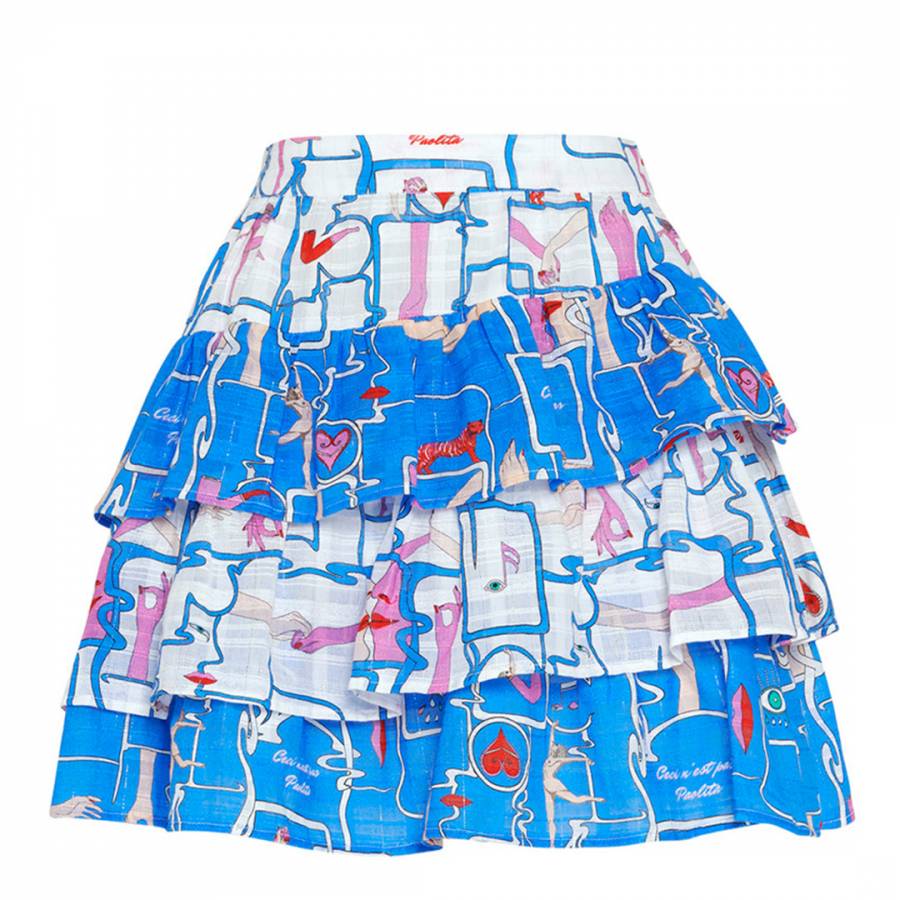 Blue Multi Smoke & Mirrors Palermo Skirt