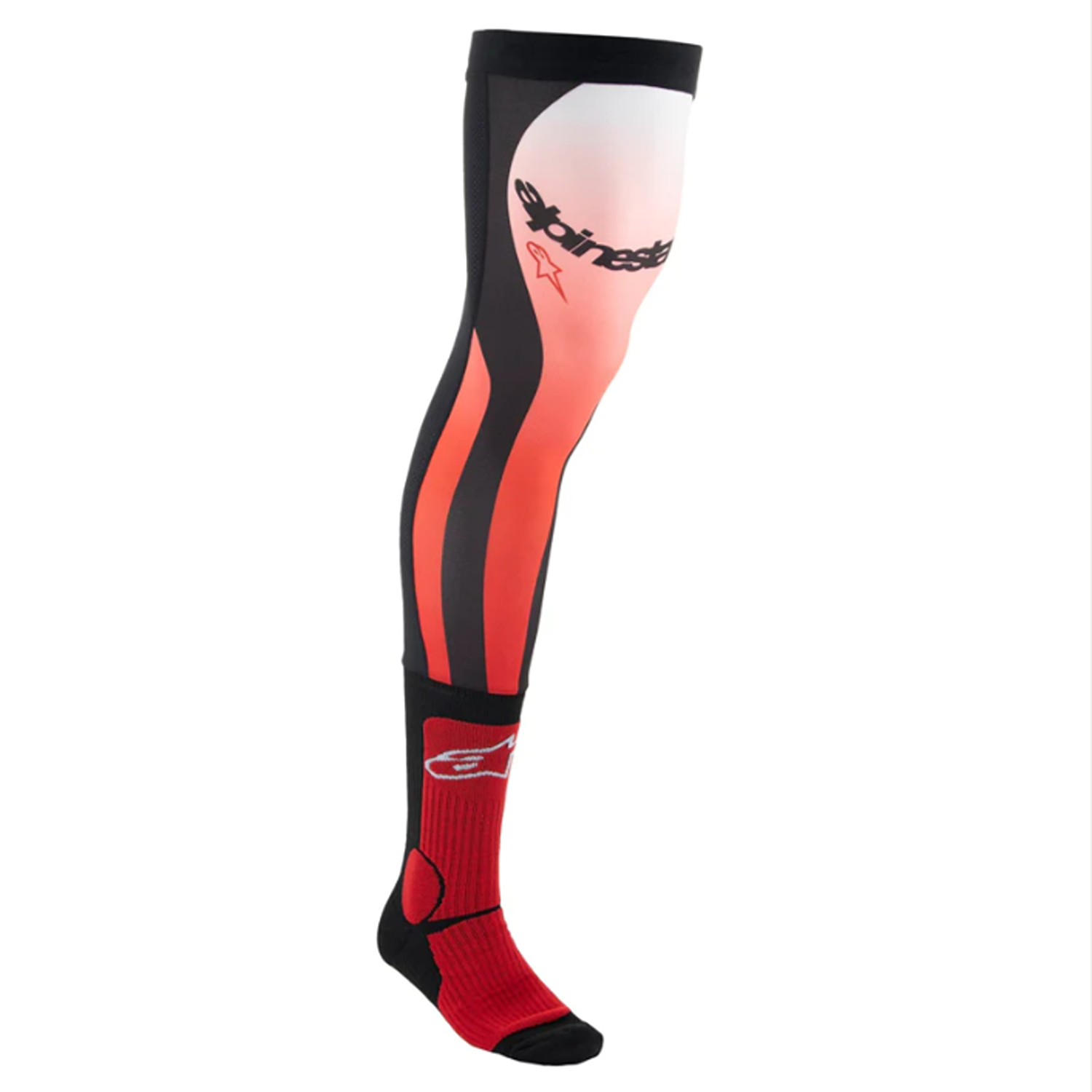 Alpinestars Knee Brace Socks Bright Red White Size L-XXL