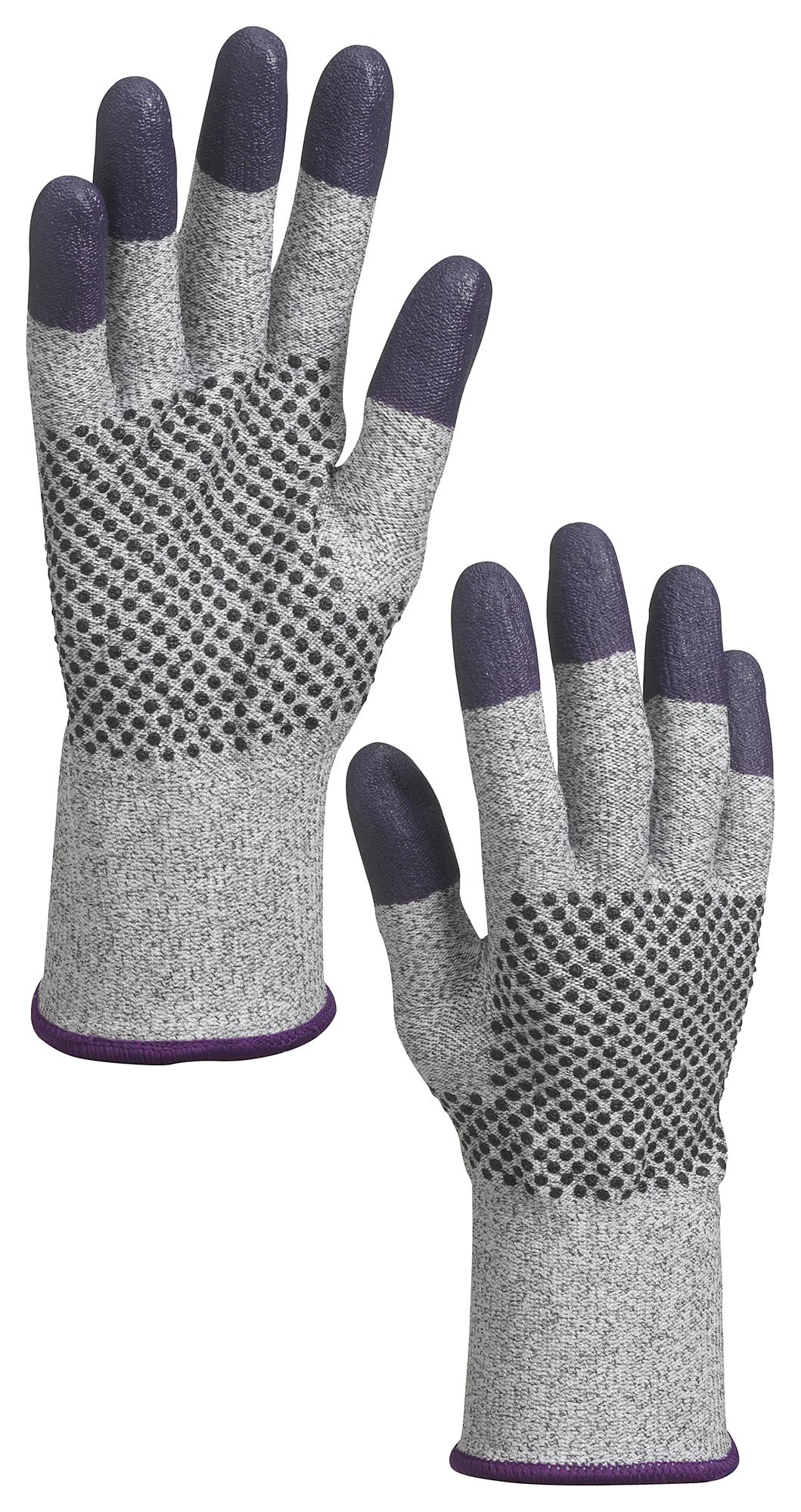 Kleenguard 97434 Glove, Knit Wrist, 2Xl, Blk/grey/purple