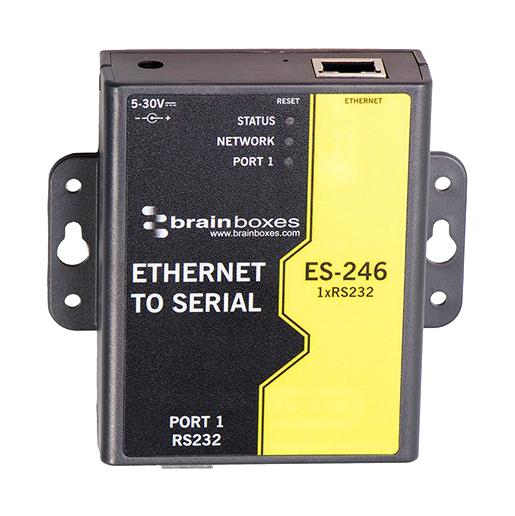 Brainboxes Es-246 Ethernet-Serial Dev Server, 10/100Mbps