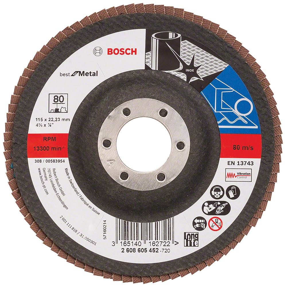 Bosch Professional (Blue) 2608605452 Flap Disc 115mm 80G