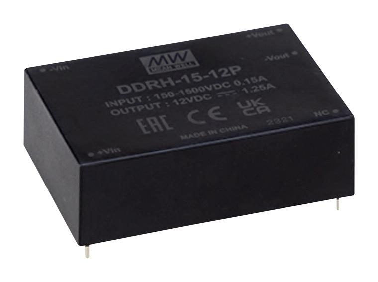 MEAN WELL Ddrh-15-05P Dc-Dc Converter, 5V, 2A