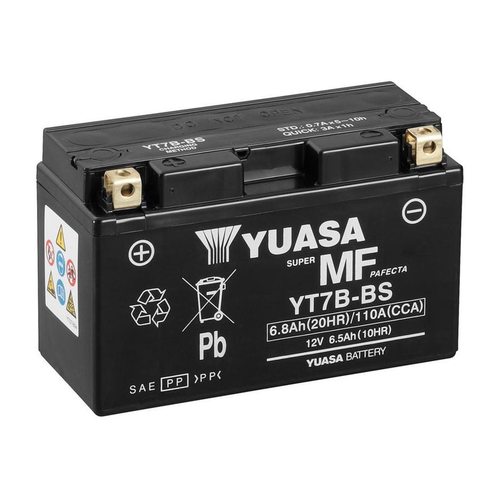 Yuasa YT7B (WC) Maintenance free Motorcycle Battery Size