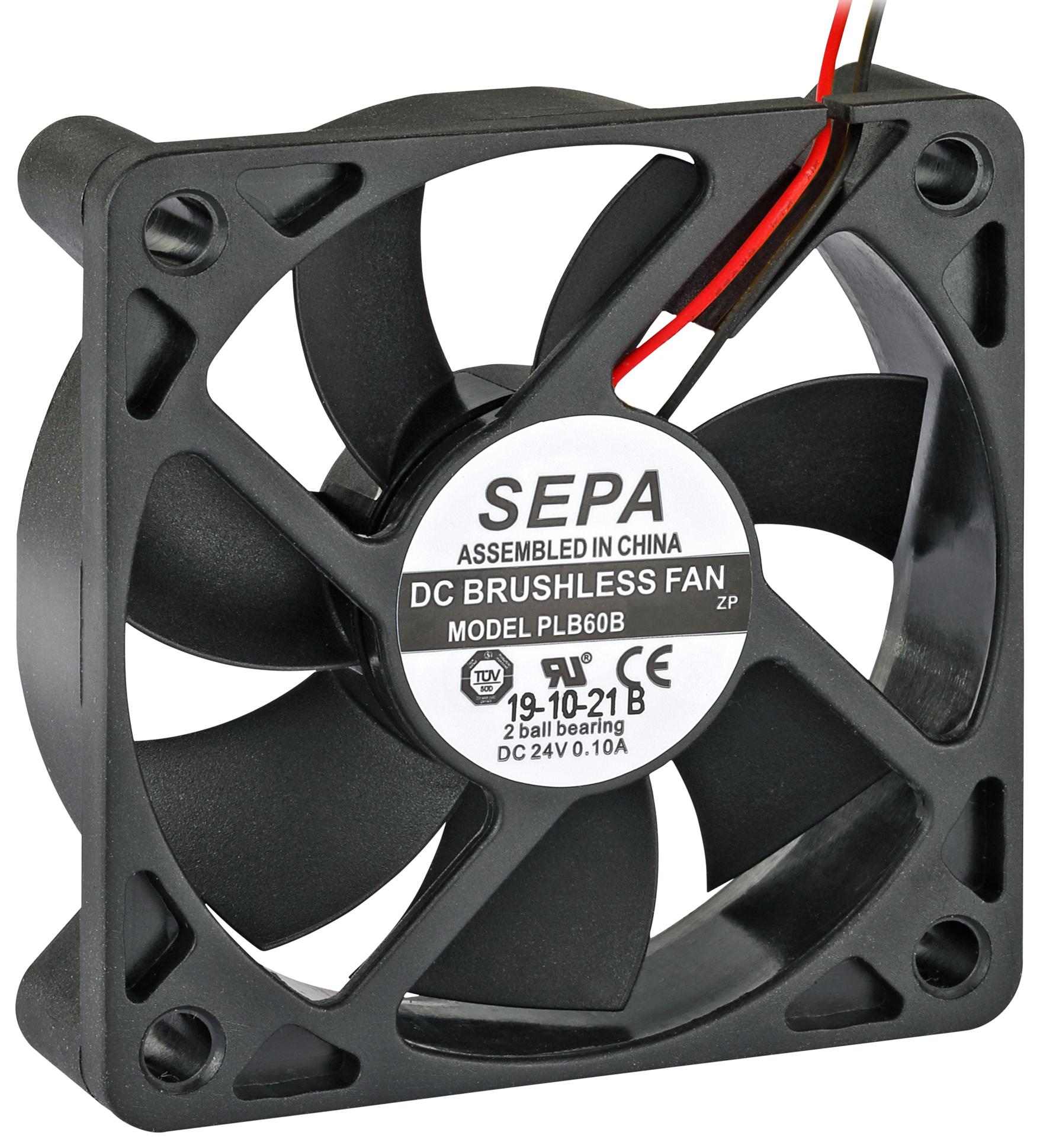 Sepa Plb60B24Fse31A Dc Fan, 60mm, 4000Rpm, 24V, 0.05A