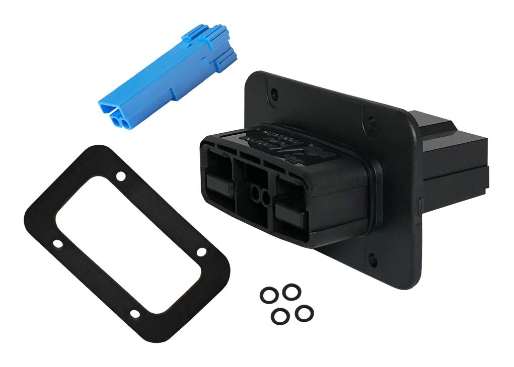 Anderson Power Products Sbsx75A-Pmplug-Kit-Blu Rect Pwr Housing Kit, Plug, 2Pos, Pc/pbt