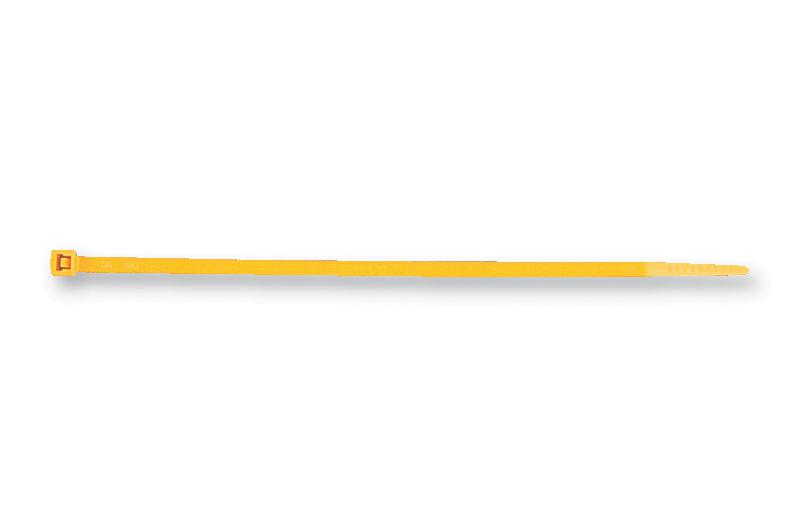 HellermannTyton 111-04805 Cable Tie, Yellow, 200mm, Pk100