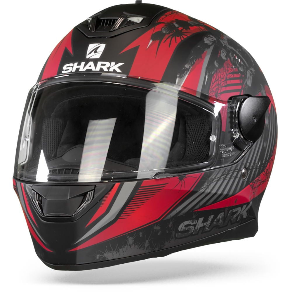 Shark D-Skwal 2 Atraxx Mat Black Red Anthracite KRA Full Face Helmet XS