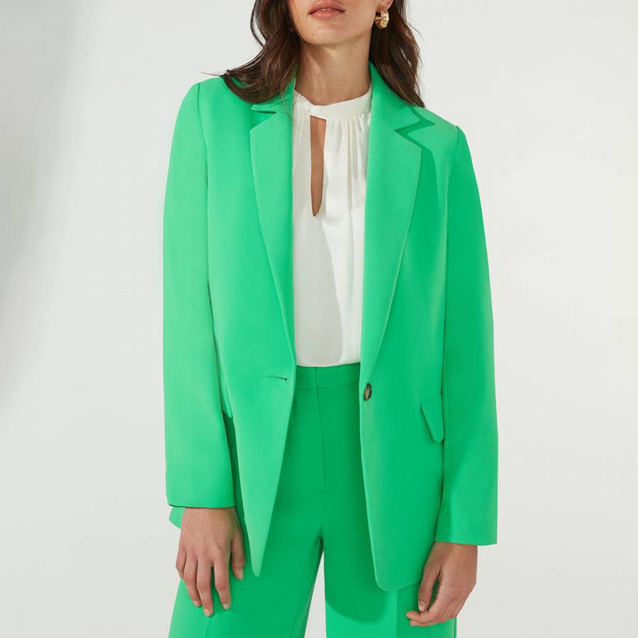 Green Tailored Single Breasted Blazer