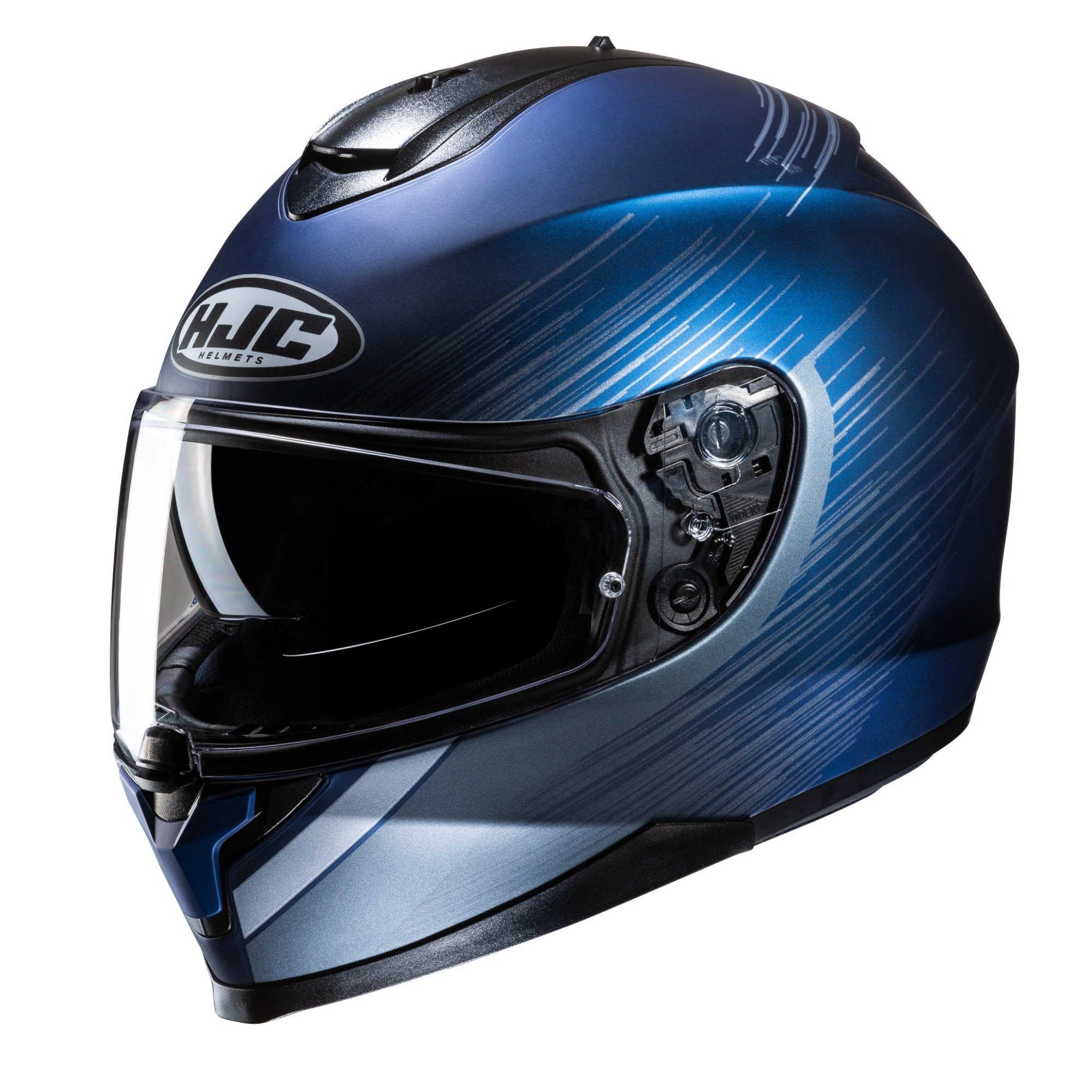 HJC C70N Sway Black Blue Full Face Helmet Size XL