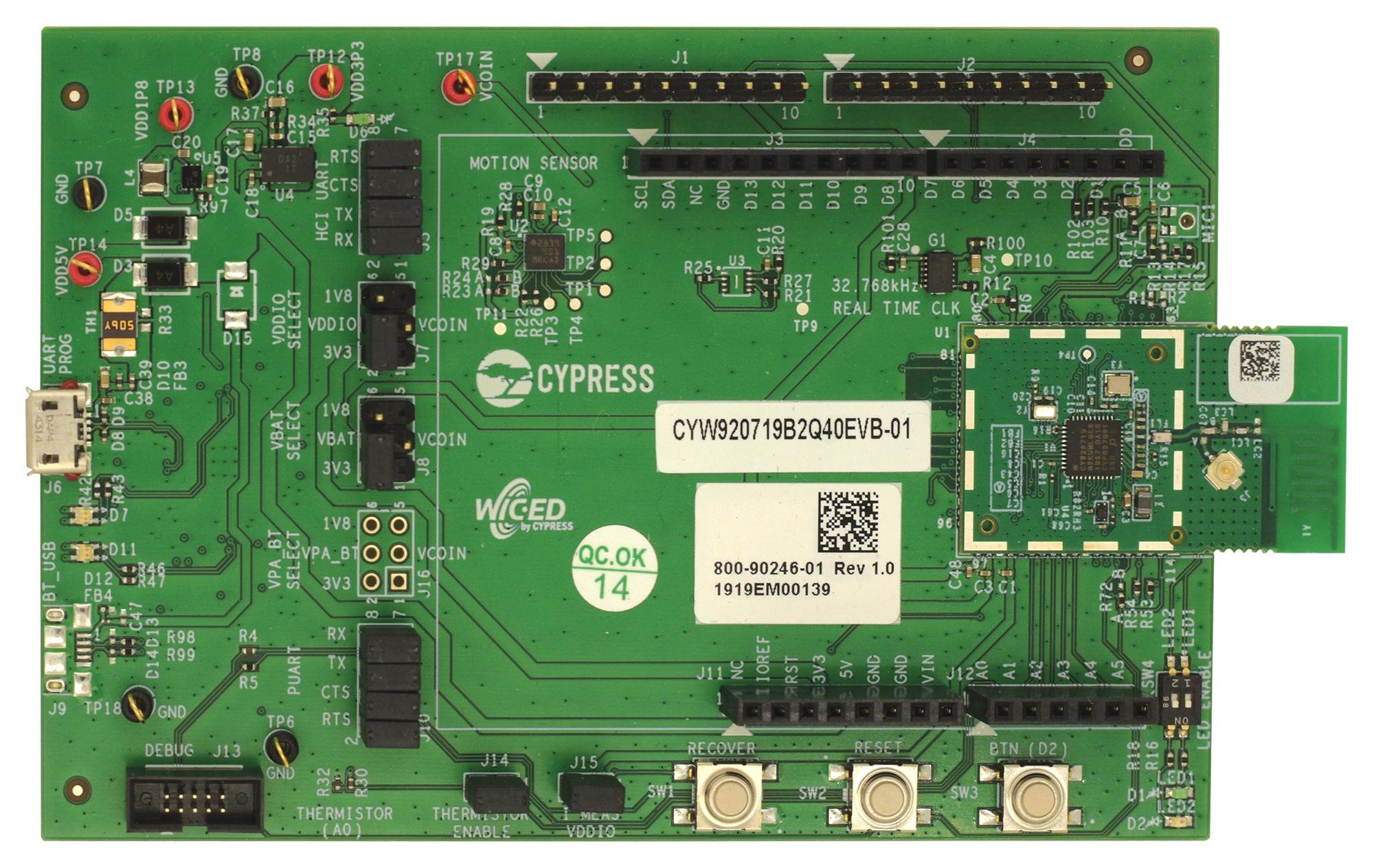 Infineon Cyw920719B2Q40Evb-01 Eval Kit, Bluetooth Low Energy