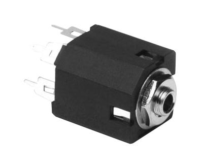 Amphenol Sine/tuchel Acjs-Mv35-3 Connector, Stereo Jack, 3.5mm, Panel