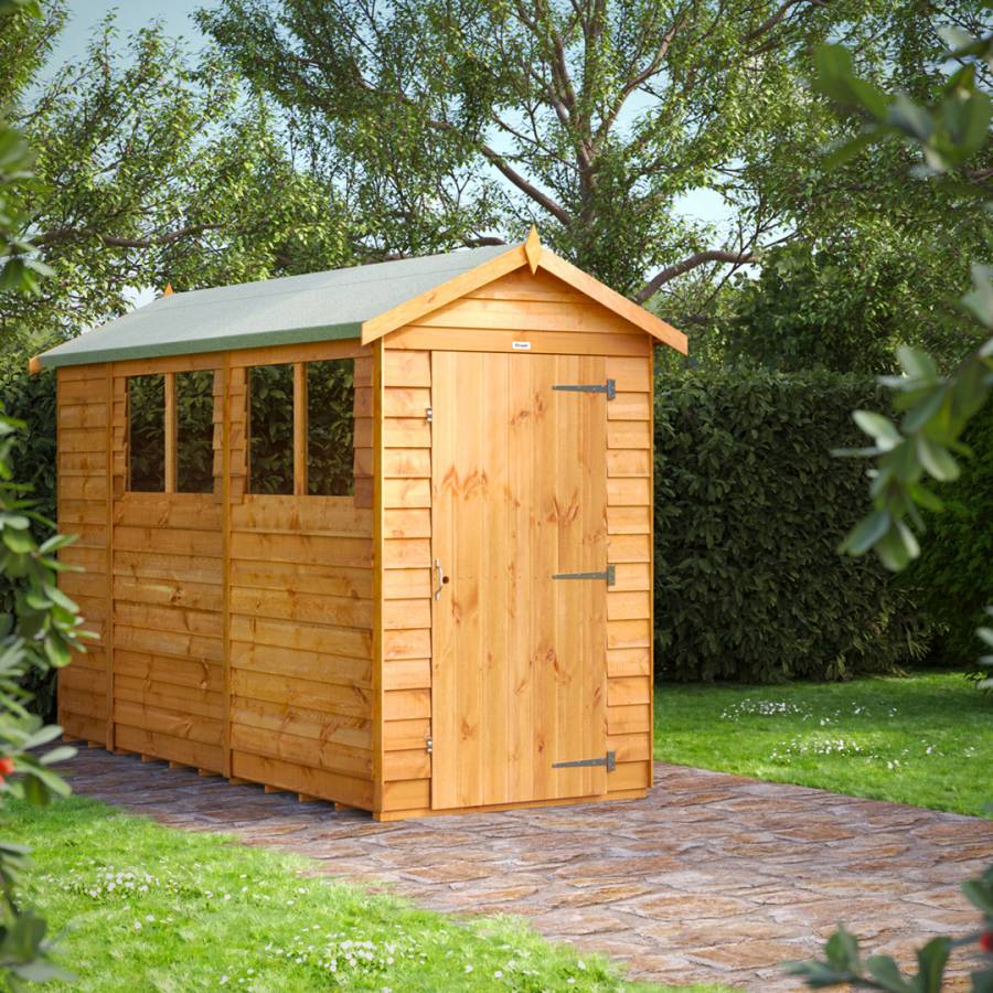 SAVE £110 - 10x4 Power Overlap Apex Shed