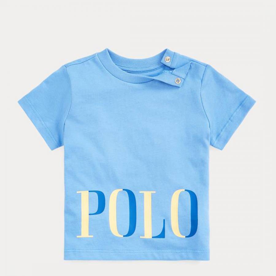 Baby Boy's Light Blue Polo Logo Cotton T-Shirt
